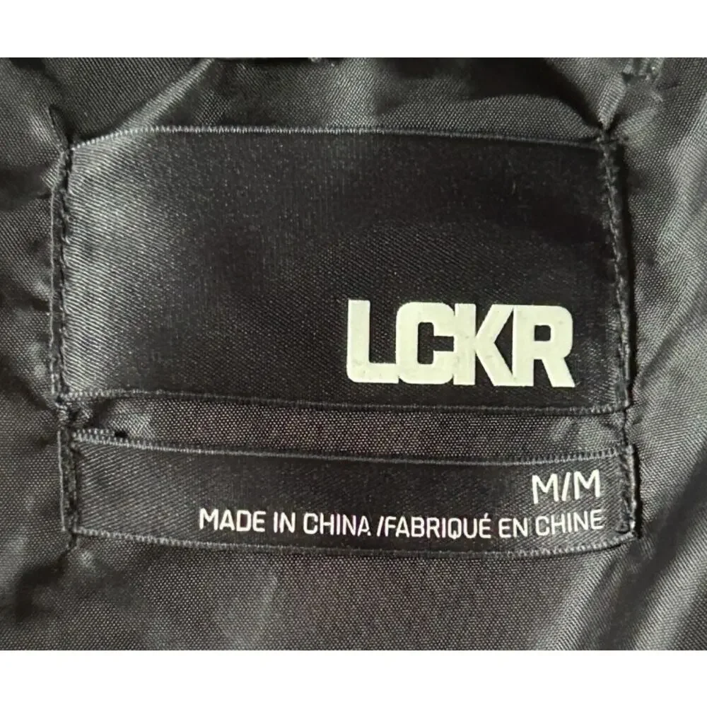 LCKR Foot Locker Black Puffer Jacket Boy's Medium